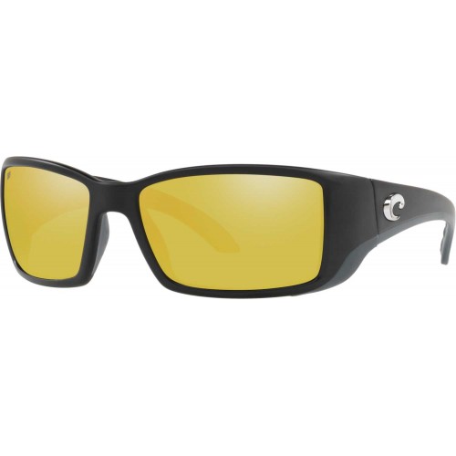 Lunettes Polarisantes COSTA DEL MAR Blackfin Mattblack 580P Silver Sunrise Mirror Taille L