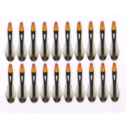 SEMPERFLI Synthetic Jungle Cock 24mm Medium Hot Orange