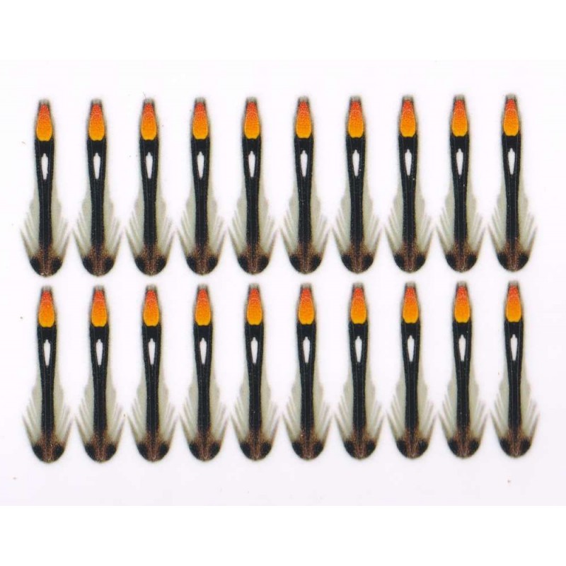 SEMPERFLI Synthetic Jungle Cock 24mm Medium Hot Orange