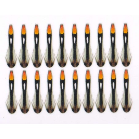 SEMPERFLI Synthetic Jungle Cock 24mm Medium Hot Orange