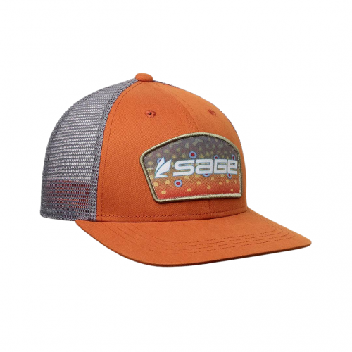 Casquette SAGE Patch Trucker Orange Brook Trout