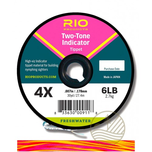 Fils Nylon RIO Two Tone Indicator Tippet rose/jaune