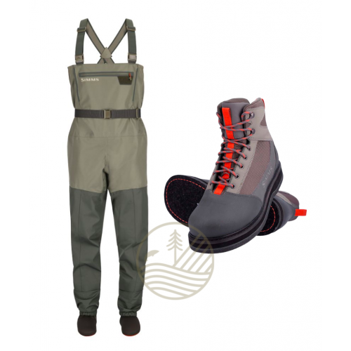 Pack SIMMS Waders Tributary Basalt M + Chaussures 42 Tributary...