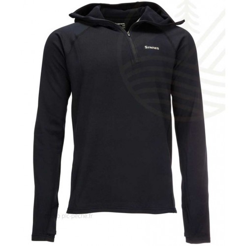 Sous-Vêtement SIMMS Heavyweight Baselayer Hoody Black