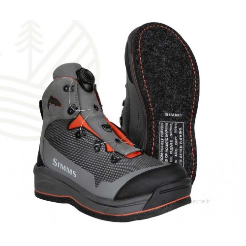 Chaussures de Wading SIMMS Guide BOA Boot Feutre Slate