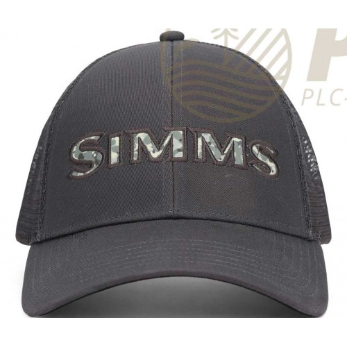 Casquette SIMMS Single Haul Trucker Back Eddy Camo Fill Slate