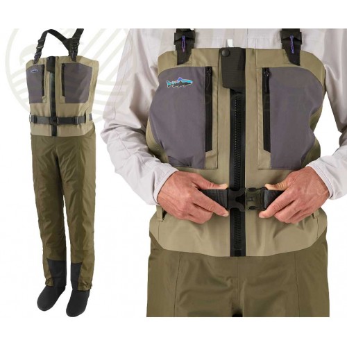 Waders PATAGONIA Swiftcurrent Traverse Zip-Front River Rock Green