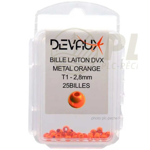 Billes Laiton DEVAUX Métal Orange
