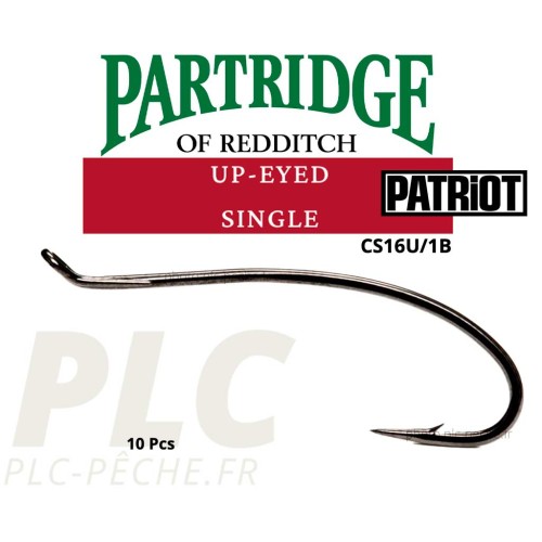 Hameçon mouche PARTRIDGE Patriot Up-Eye Single BN