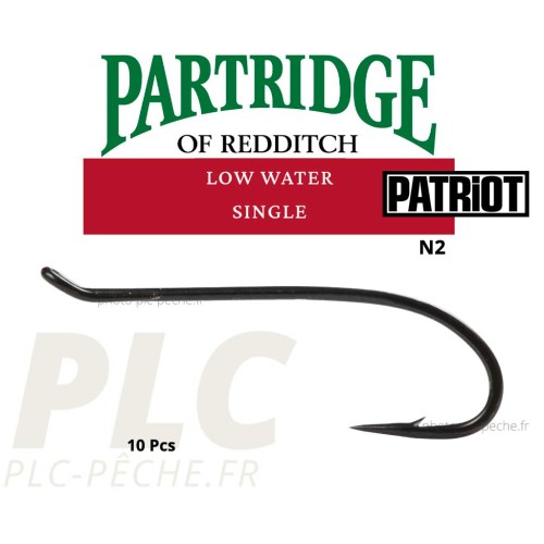 Hameçon mouche Partridge N2 low water single black