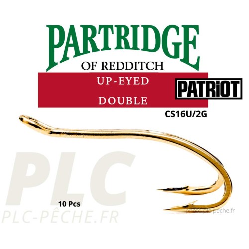hameçon mouche Partridge Patriot double up-eye cs16/2 gold
