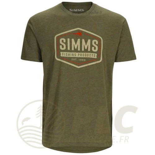 T-shirt SIMMS Fly Patch Military Heather