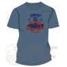 T-Shirt DEVAUX Vintage Gris Bleu
