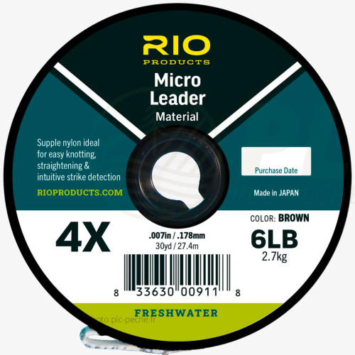 Fils Nylon RIO Micro Leader Marron